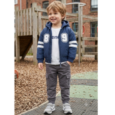 J15584: Boys Bench Hooded Bomber Jacket, Top & Cargo Pant Outfit (2-6 Years)